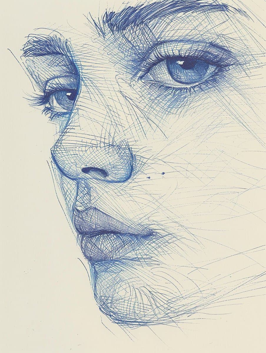Cross-hatching AI Image Prompts reference 4